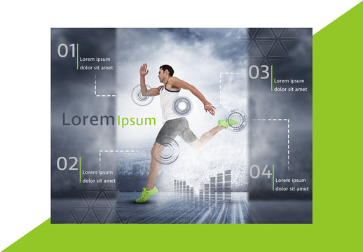 Fitness Diagram Layout with Green Accents