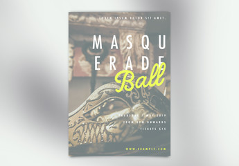 Masquerade Ball Poster Layout