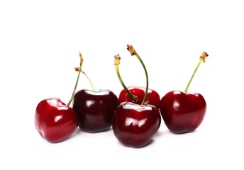 Cherry isolated on white