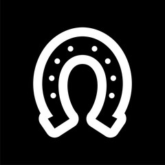 Horseshoe icon on dark background