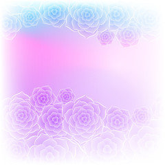 Beautiful purple pink rose flower background. EPS10 vector.