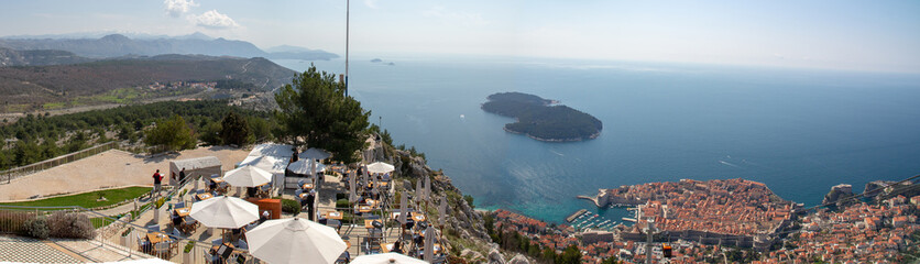 Panorama vom Berg Srd auf Dubrovnik