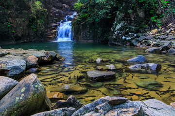 Pliw waterfall, Beautiful waterwall in nationalpark of Chunthaburi province, ThaiLand.