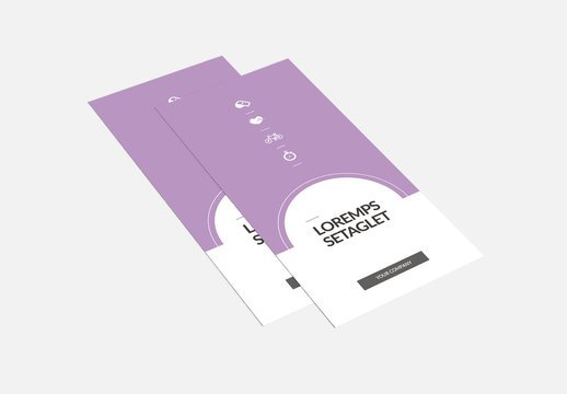 Brochure Layout With Purple Accents