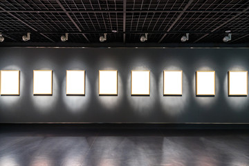 blank frame in gallery
