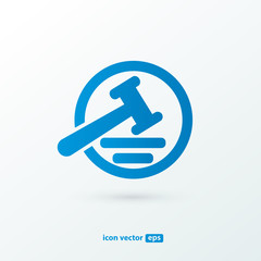 Illustration of business logotype bidding and auction.