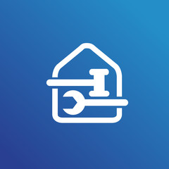 Logo design abstract home repair vector template.