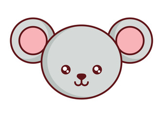 cute mouse icon over white background, colorful design. vector illustration