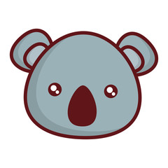 Fototapeta premium cute koala icon over white background, colorful design. vector illustration