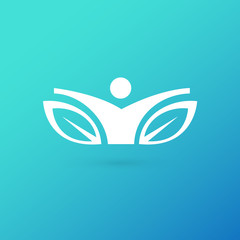 Logo design abstract people vector template.