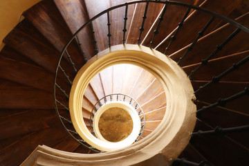 Spiral staircase in Church of the Assumption of Our Lady and Saint John the Baptist