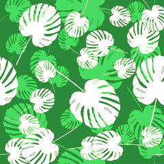 Palm leaf seamless pattern. Vector illustration. Decor element
