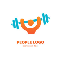 Fototapeta premium Logo design abstract people vector template.