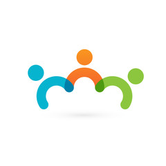 Logo design abstract people vector template.
