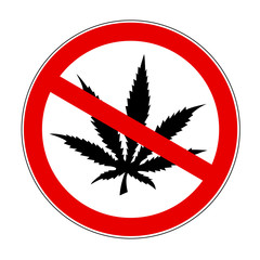 cannabis verboten schild