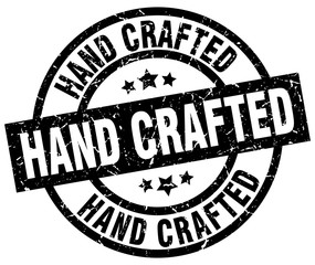 hand crafted round grunge black stamp