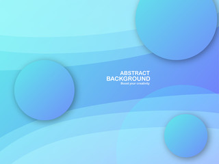 Abstract geometric blue background with copy space. Template design in gradient trend for cover, business presentation and web banner.