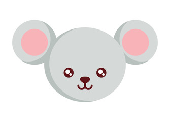 cute mouse icon over white background, colorful design. vector illustration