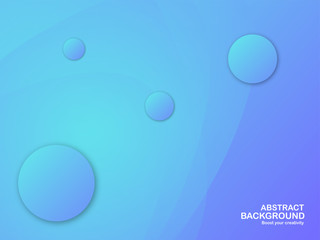 Abstract geometric blue background with copy space. Template design in gradient trend for cover, business presentation and web banner.