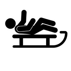 Luge glyph icon