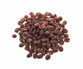 dried currants isolated on white background