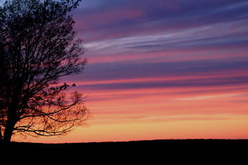 Fototapeta na wymiar Painted Sky Sunset