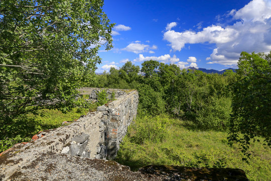 Fortress site from WWII at Ylvingen in Northern Norway