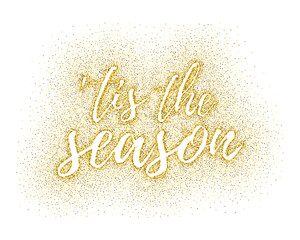 Glitter calligraphic inscription