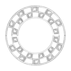 art deco frame vintage ornament abstract motif