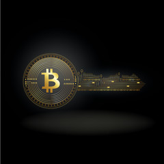 Bitcoin Cryptocurrency Coin Private Key Background