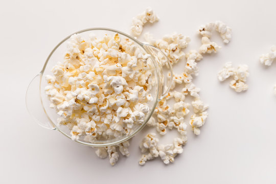 Popcorn Bowl Isolated On White Background