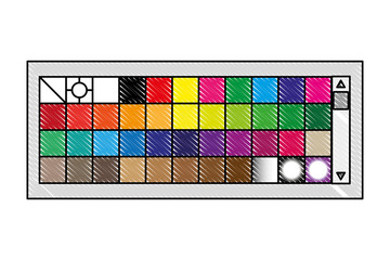 menu color palette graphic design vector illustration
