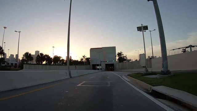 Time Lapse of Miami Port Tunnel drive-through