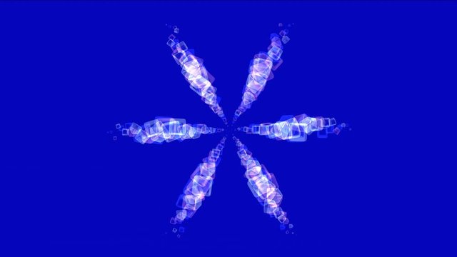 4k Abstract flying glass boxes background,flame lighters fireworks particle,smelting melting precious stones,geometric explosion flower backdrop.