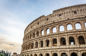 Fototapeta na wymiar Detail of the Colosseum amphitheatre in Rome