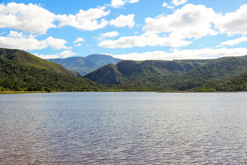 Nature's Valley lagoon on the Garden Route in the Tsitsikamma National Park, Western Cape, South Africa