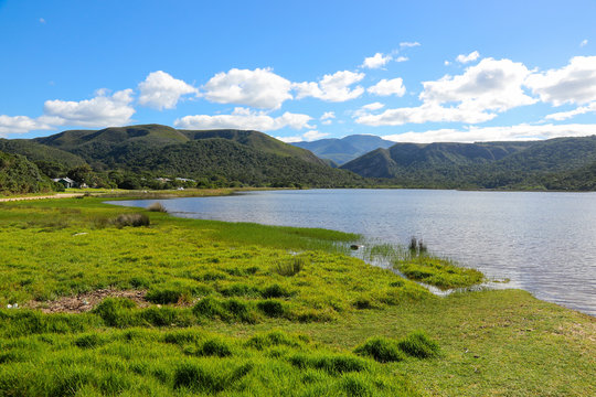 Nature's Valley lagoon on the Garden Route in the Tsitsikamma National Park, Western Cape, South Africa
