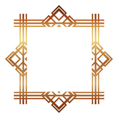 square victorian golden frame vector illustration design