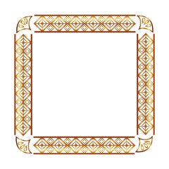 Obraz premium square victorian golden frame vector illustration design