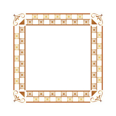 Obraz premium square victorian golden frame vector illustration design