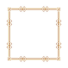 square victorian golden frame vector illustration design
