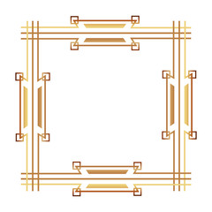square victorian golden frame vector illustration design