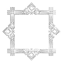 square victorian frame isolated icon vector illustration design