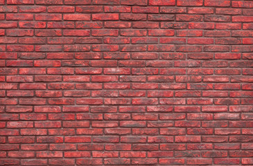 Red brick wall background, wallpaper. Red bricks pattern, texture.