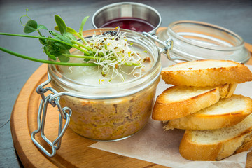 Fresh homemade chicken liver pate