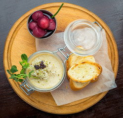 Fresh homemade chicken liver pate