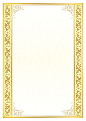 Decorative rectangular framework. Template for diploma, certificate, card. A4, A3  page proportions.