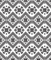 Seamless geometric ethnic pattern. Philippine style. Black color, no background.