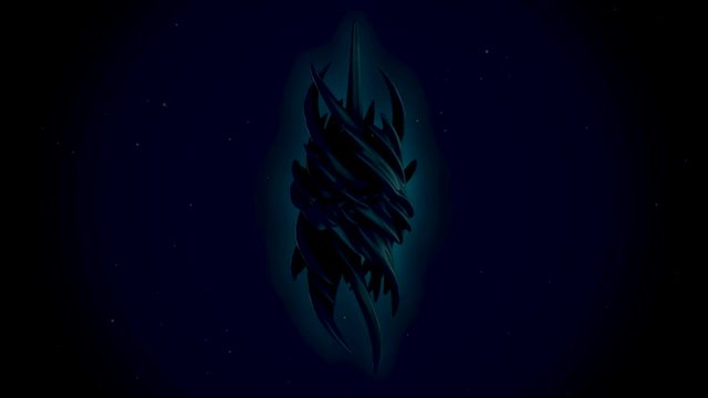 Animation of mysterious substance. Black substance of unknown substance in motion