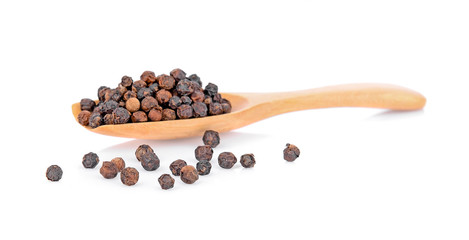 peppercorns on white background